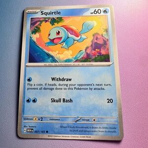 squirtle - 007/165 (common) — pokemon: 151